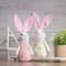 11&#x22; Pink Spring Floral Easter Bunny Figure